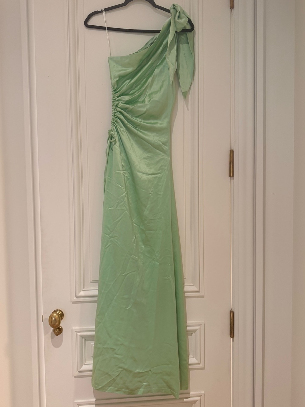 Sonya Moda Sage Green Satin Gown